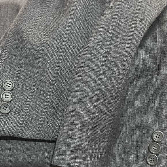 OLEG CASSINI Mens Sport Coat 40R Wool Cashmere Blazer Jacket Gray - Picture 10 of 10